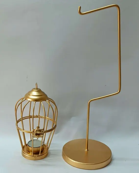 Gold Metal Decorative Stand — Handcrafted Export Product by NXTGENEXPORTS, Moradabad
